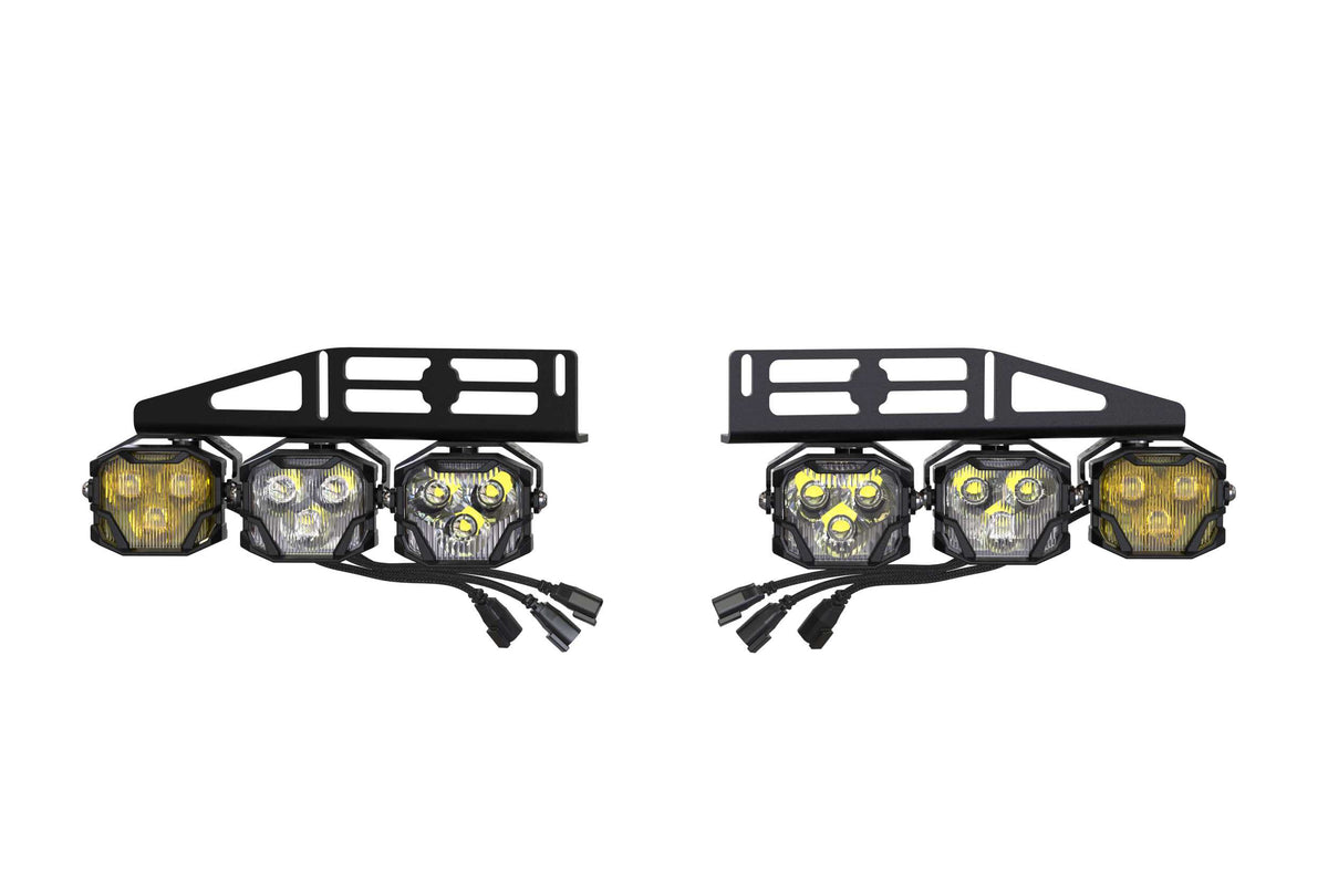 4Banger Fog Lights: 15-20 Ford Raptor (HXB Yellow Wide / Wide / Wide) - Off Road - Veh. Spec (Image 1 of 6)