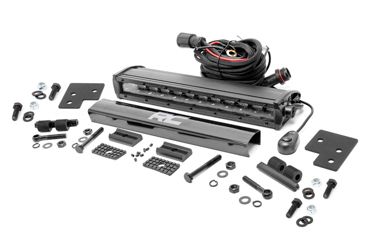 LED Light Kit | Bumper Mount | 12" Black Single Row | Polaris Ranger XP 1000 - Lighting & Acc (Image 1 of 6)