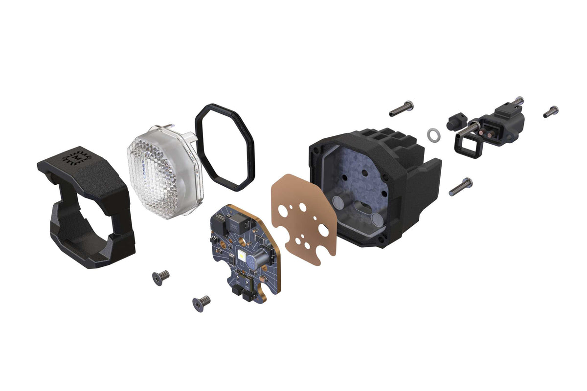 Morimoto 1Banger HXB LED Pods (Flood / White / Set) - Off Road - Universal (Image 3 of 6)