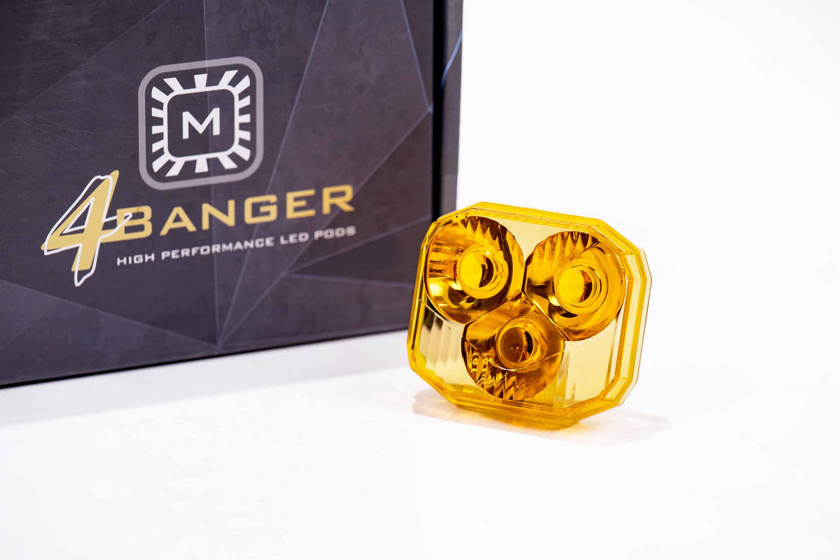Lens Only: 4Banger (Yellow / Spot / Each) - Off Road - Universal (Image 1 of 6)
