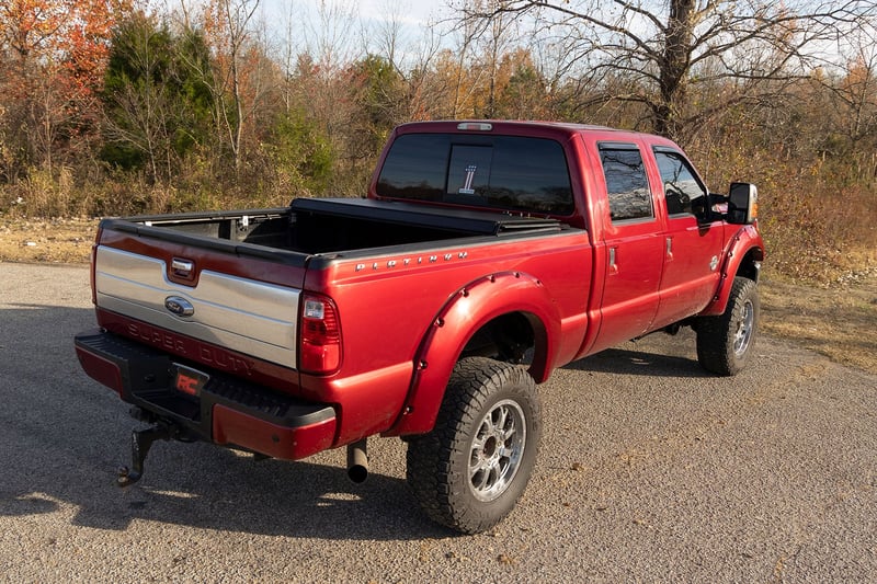 RC Hard Tri-Fold Flip Up Bed Cover | 6'10" Bed | Ford F-250/F-350 Super Duty (99-16) (manufacturer page)