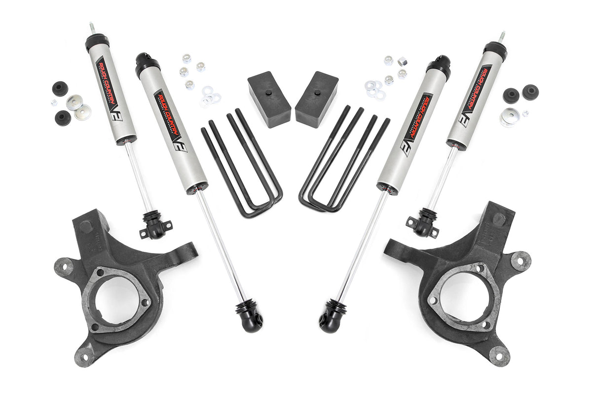 Rough Country 23277 3 inch Lift Kit | V2 | Chevy Silverado & GMC Sierra 1500 2WD (1999-2006 & Classic) - Image 1