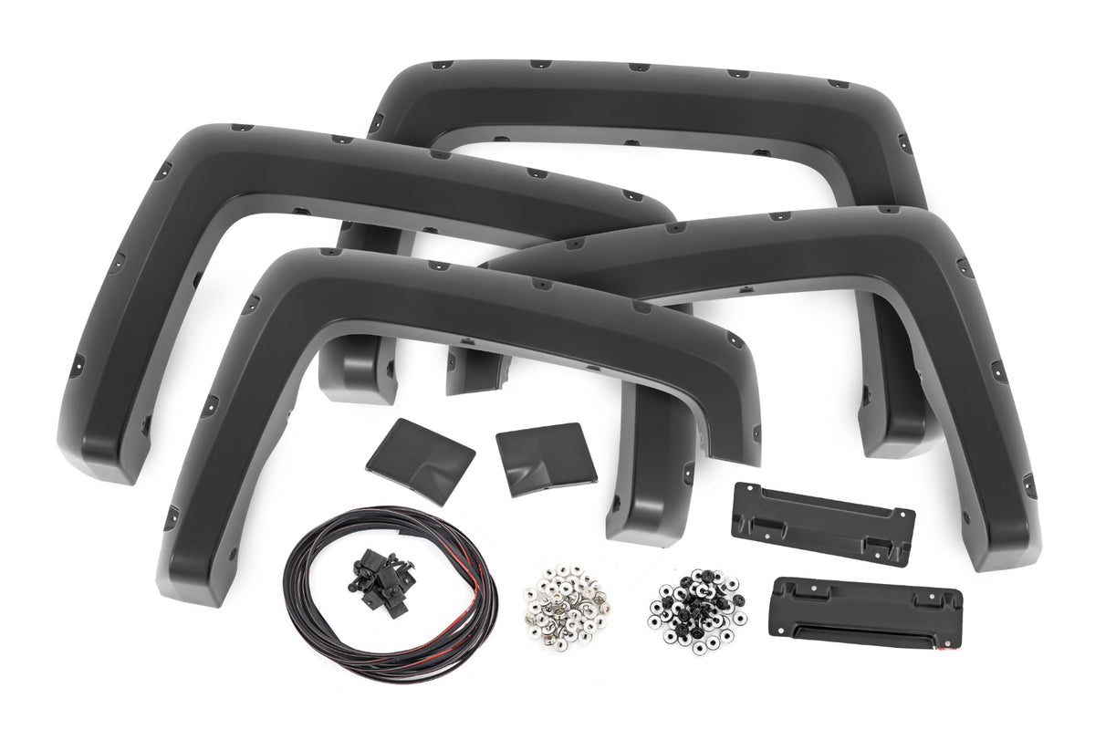 Pocket Fender Flares | 6'7" & 8' Bed | G9K Satin Steel | Chevy Silverado 1500 (14-18)/2500HD - Fender Flares (Image 2 of 6)