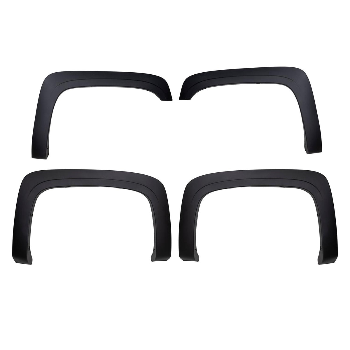 TrailFX TFC3001OE OE-Style Smooth Black Fender Flares (Set of 4) | Chevy Silverado 1500/2500/3500 (2007-2014)