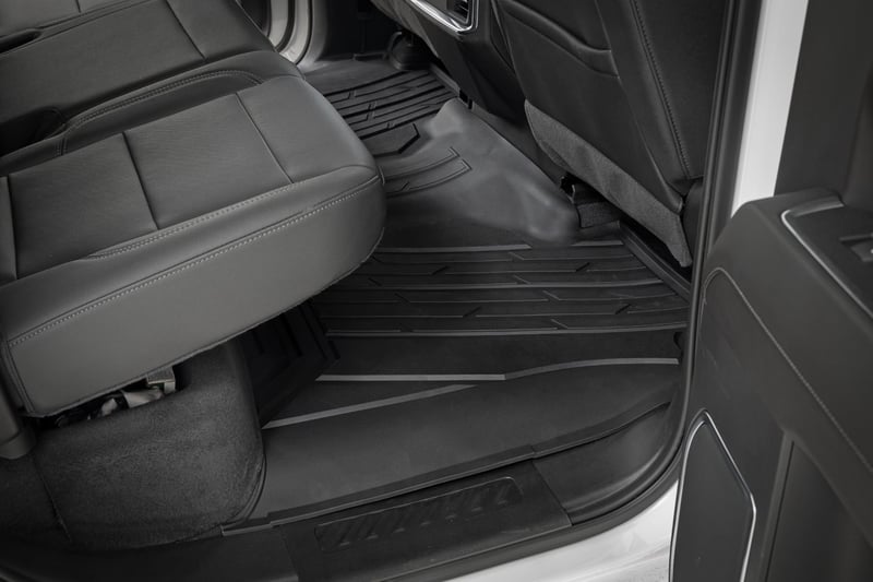 RC Flex-Fit Floor Mats | FR & RR | FR Bucket | Crew | Chevy/GMC 1500/2500HD/3500HD (19-26) (manufacturer page)