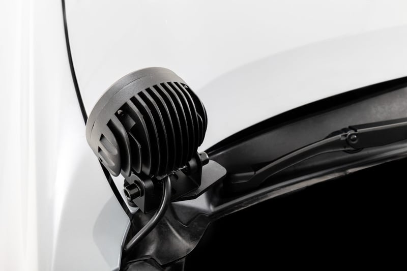 RC LED Light Kit | Ditch Mount | 2" Black Pair | Spot | Toyota Tacoma (16-23) (manufacturer page)