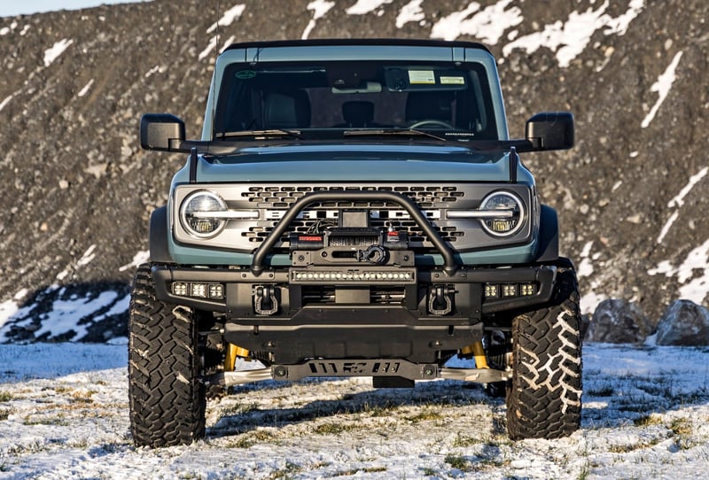 RC LED Light Kit | Fog Mount | Triple 2" Black Pair | Spot/Flood | Ford Bronco (21-26) (manufacturer page)