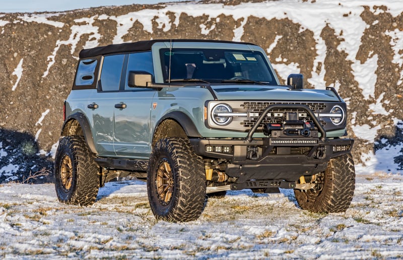 RC LED Light Kit | Fog Mount | Triple 2" Black Pair | Spot/Flood | Ford Bronco (21-26) (manufacturer page)