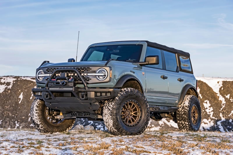 RC High Winch Mount | All Models | 12000S | 20 Inch Black Single Row LED | Ford Bronco (21-26) (manufacturer page)