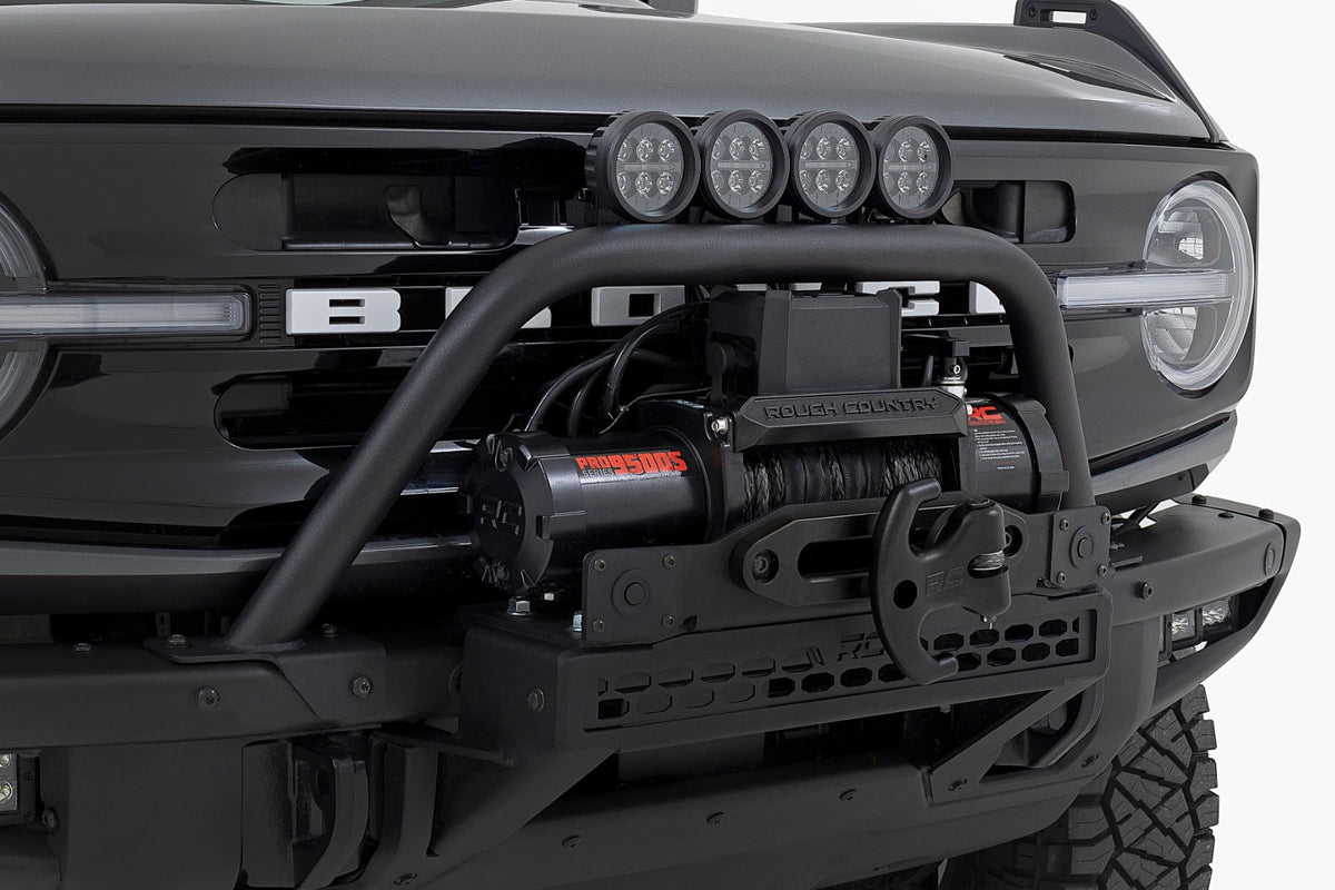 Safari Bar | 3.5" Round LED (Pair) | Black | Amber DRL | OE Modular Steel | Ford Bronco (21-26) - Bull Bars (Image 2 of 6)