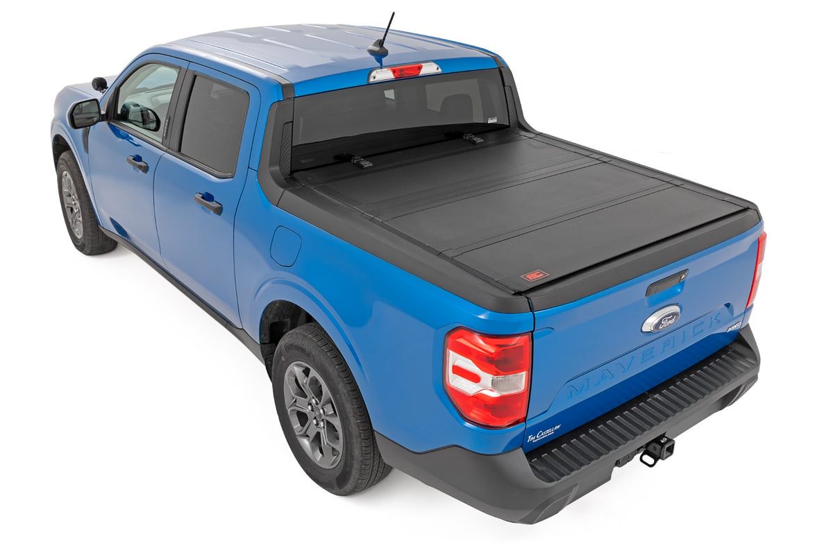 Hard Tri-Fold Flip Up Bed Cover | 4'6" Bed | Ford Maverick 2WD/4WD (22-26) - Bed Covers (Image 4 of 6)