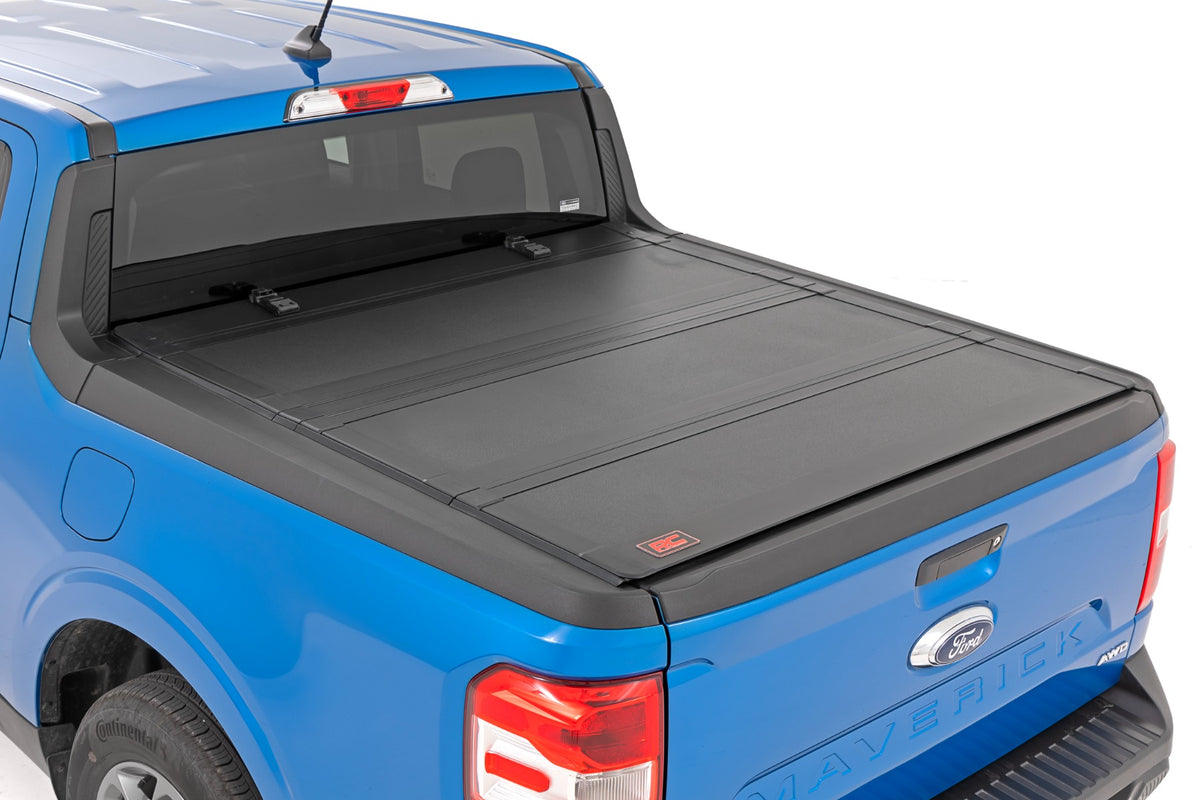 Hard Tri-Fold Flip Up Bed Cover | 4'6" Bed | Ford Maverick 2WD/4WD (22-26) - Bed Covers (Image 1 of 6)