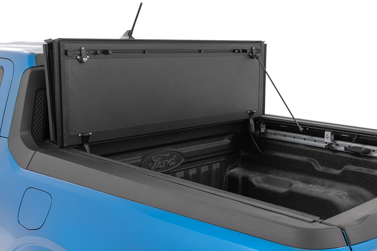 Hard Tri-Fold Flip Up Bed Cover | 4'6" Bed | Ford Maverick 2WD/4WD (22-26) - Bed Covers (Image 2 of 6)