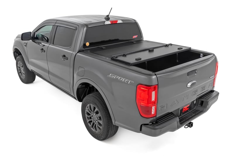 RC Hard Tri-Fold Flip Up Bed Cover | 5' Bed | Ford Ranger 2WD/4WD (2019-2023) (manufacturer page)