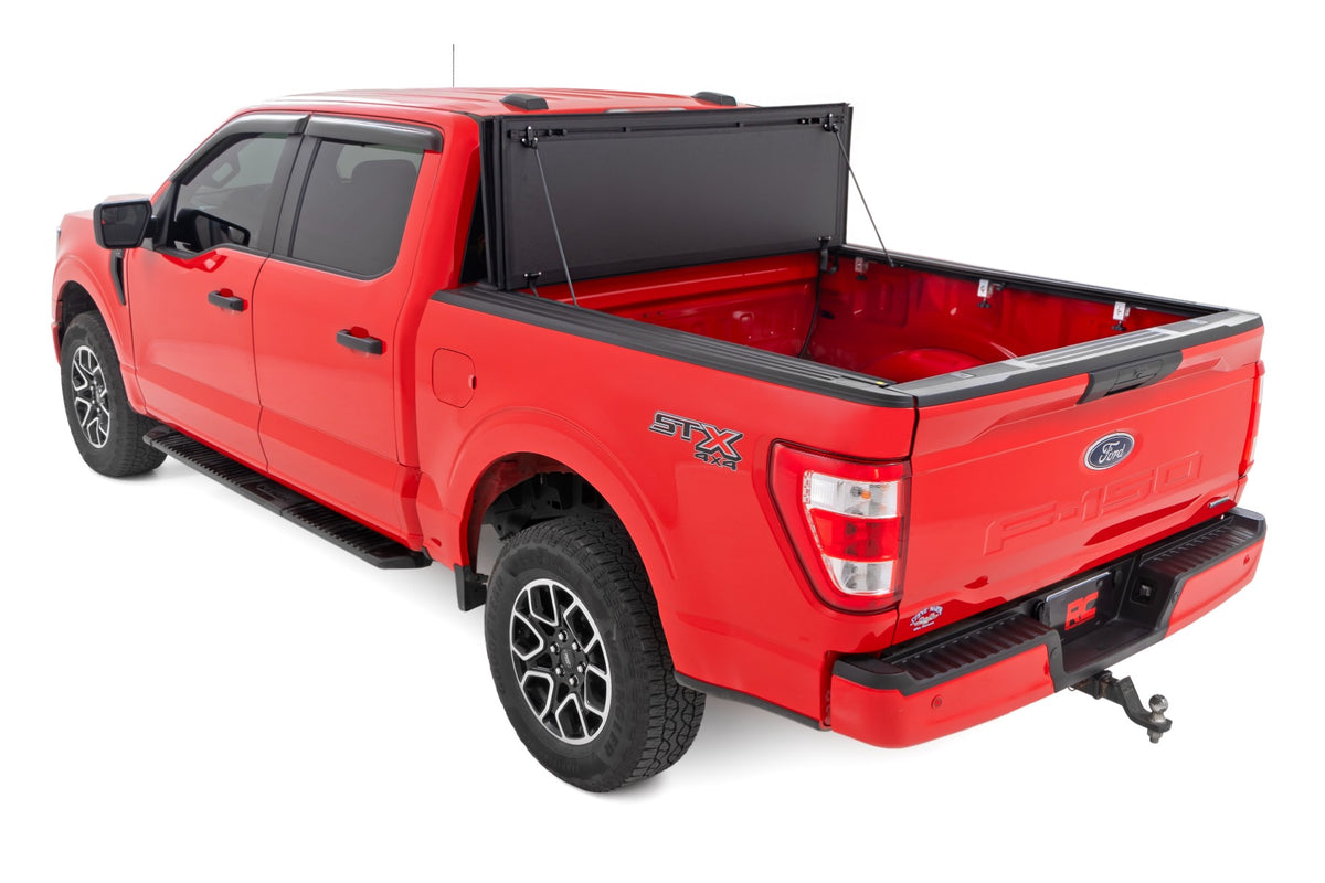 Hard Tri-Fold Flip Up Bed Cover | 6'7" Bed | Ford F-150 2WD/4WD (2015-2020) - Bed Covers (Image 6 of 6)