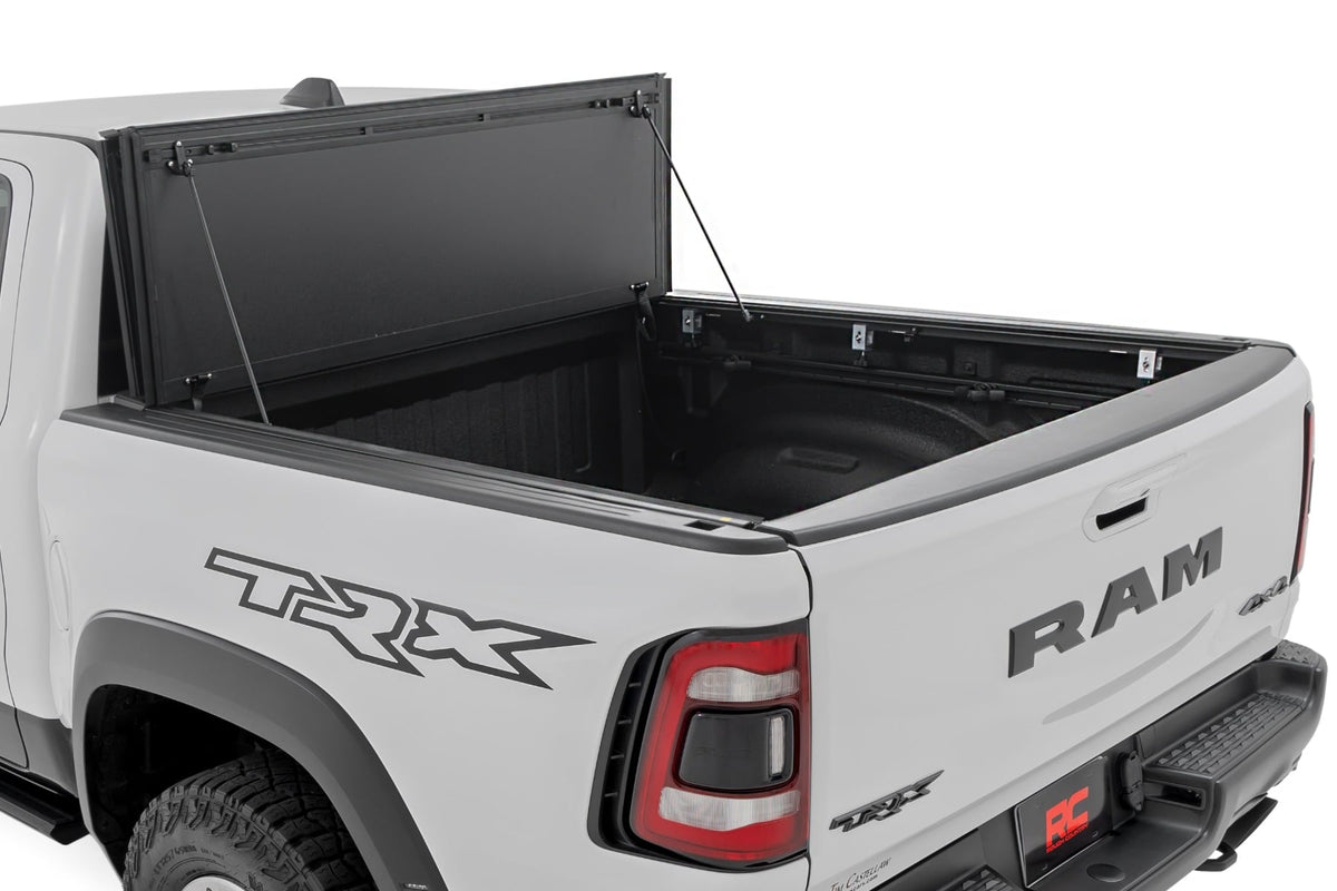 Hard Tri-Fold Flip Up Bed Cover | 6'4" | Ram 1500 (19-26)/1500 TRX (21-24) - Bed Covers (Image 2 of 6)