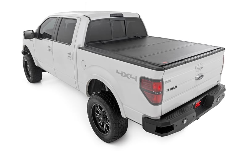 RC Hard Tri-Fold Flip Up Bed Cover | 6'7" Bed | Ford F-150 2WD/4WD (2004-2014) (manufacturer page)