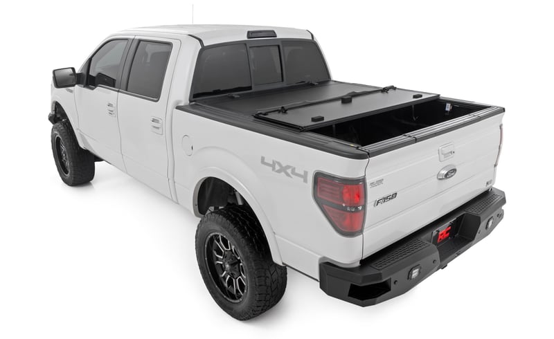 RC Hard Tri-Fold Flip Up Bed Cover | 6'7" Bed | Ford F-150 2WD/4WD (2004-2014) (manufacturer page)