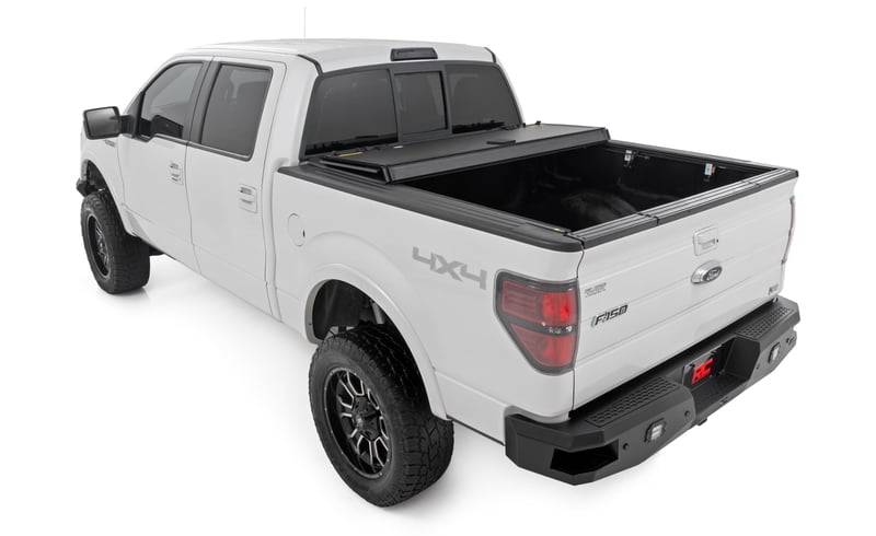RC Hard Tri-Fold Flip Up Bed Cover | 6'7" Bed | Ford F-150 2WD/4WD (2004-2014) (manufacturer page)