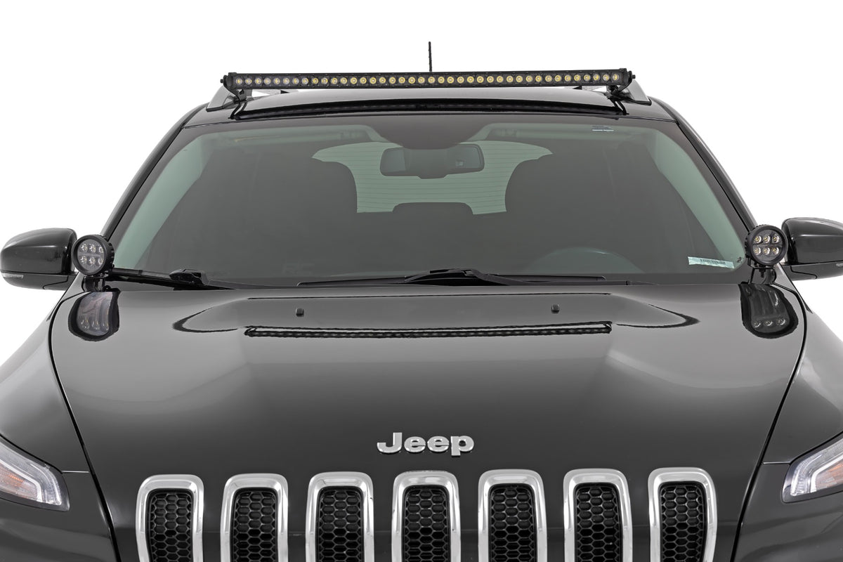 LED Light Kit | Ditch Mount | 2" Black Pair | Flood | Jeep Cherokee KL (14-21) - Lighting & Acc (Image 3 of 6)