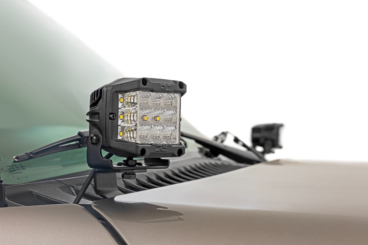 LED Light Kit | Ditch Mount | Black Series Round | 3.5 Inch | Amber DRL | Chevy 1500 (99-06) - Lighting & Acc (Image 2 of 6)