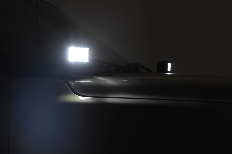 RC LED Light Kit | Ditch Mount | 2" Black Pair | Flood | Chevy Silverado 1500 (99-06)/Tahoe (00-06) (manufacturer page)