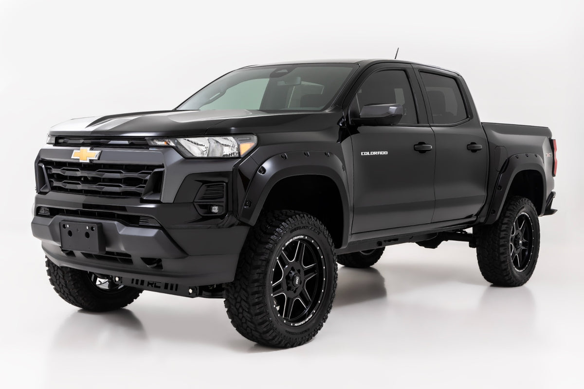 Rough Country F-C12311-GBF Pocket Fender Flares | GBF Sunrise Orange | Chevy Colorado 2WD/4WD (23-26) - Studio View 3