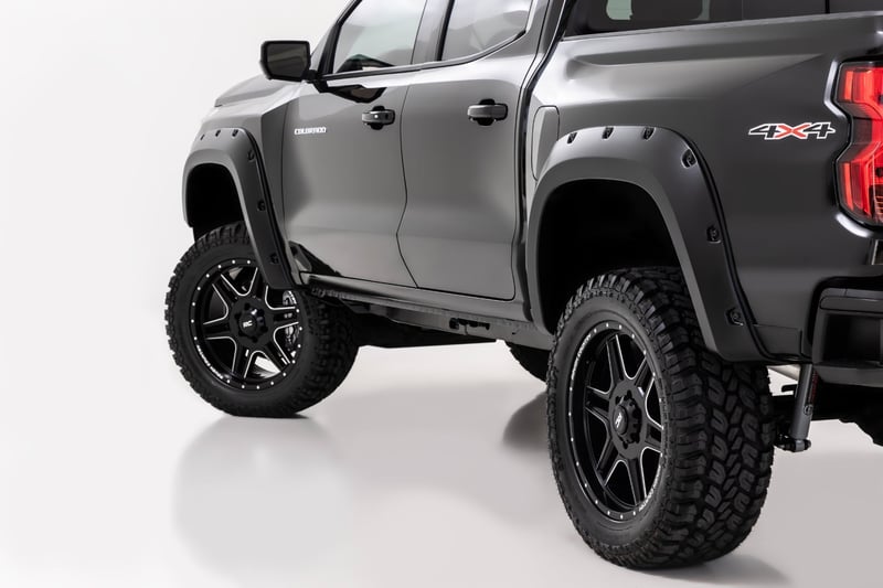 RC Pocket Fender Flares | GAE Snowdrift | Chevy Colorado 2WD/4WD (2023-2026) (manufacturer page)
