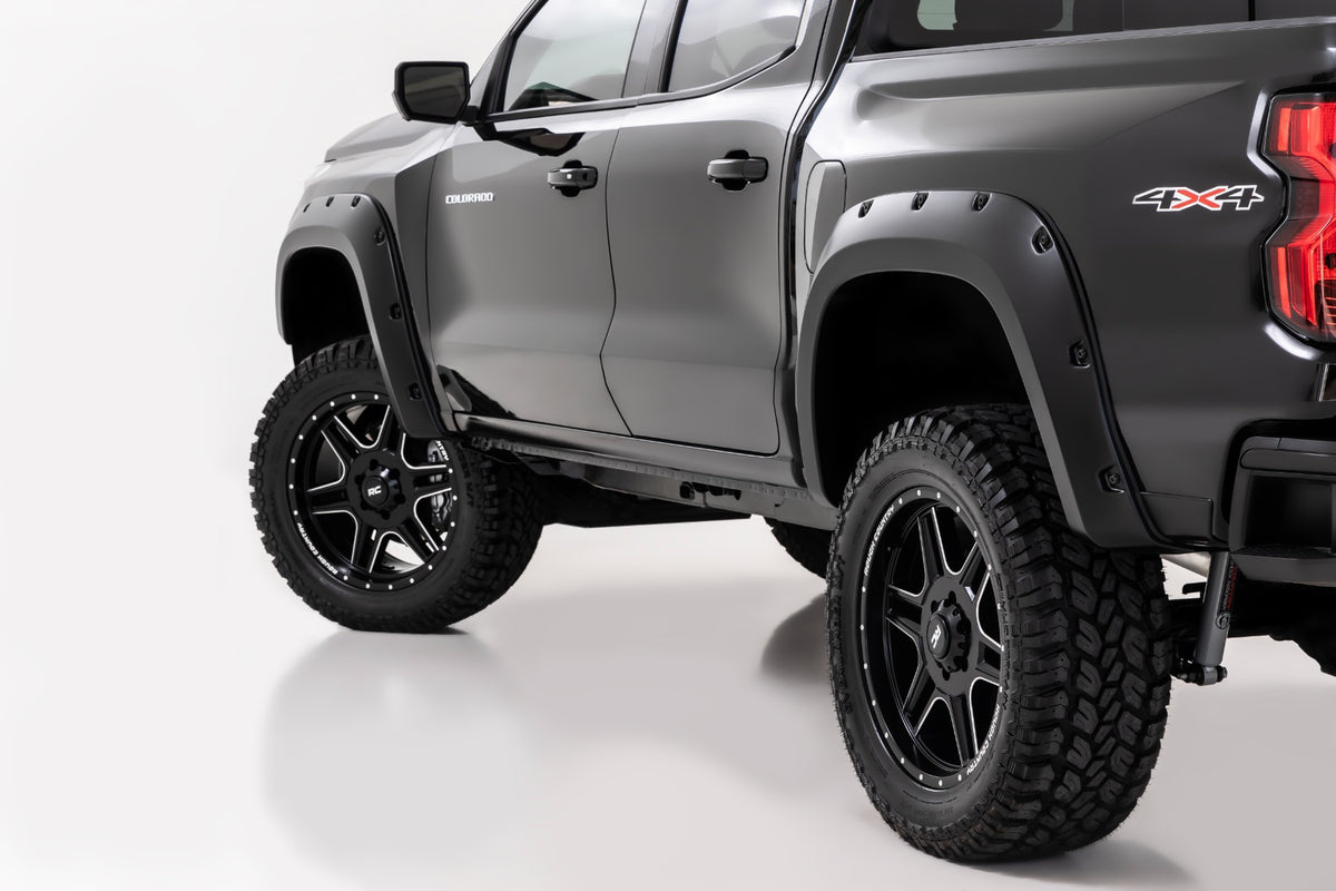 Rough Country F-C12311-GBF Pocket Fender Flares | GBF Sunrise Orange | Chevy Colorado 2WD/4WD (23-26) - Studio View 2