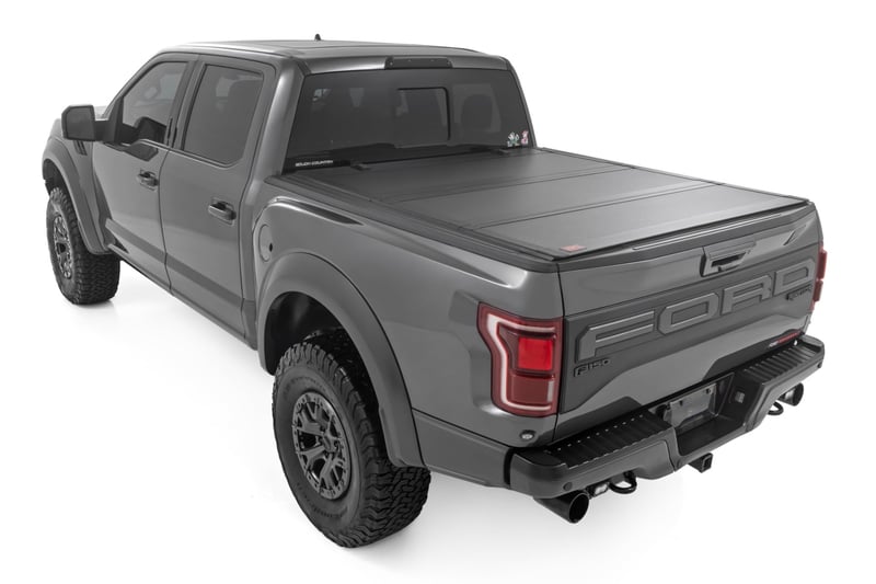 RC Hard Tri-Fold Flip Up Bed Cover | 5'7" Bed | Ford F-150 (21-26)/F-150 Lightning (22-26) (manufacturer page)