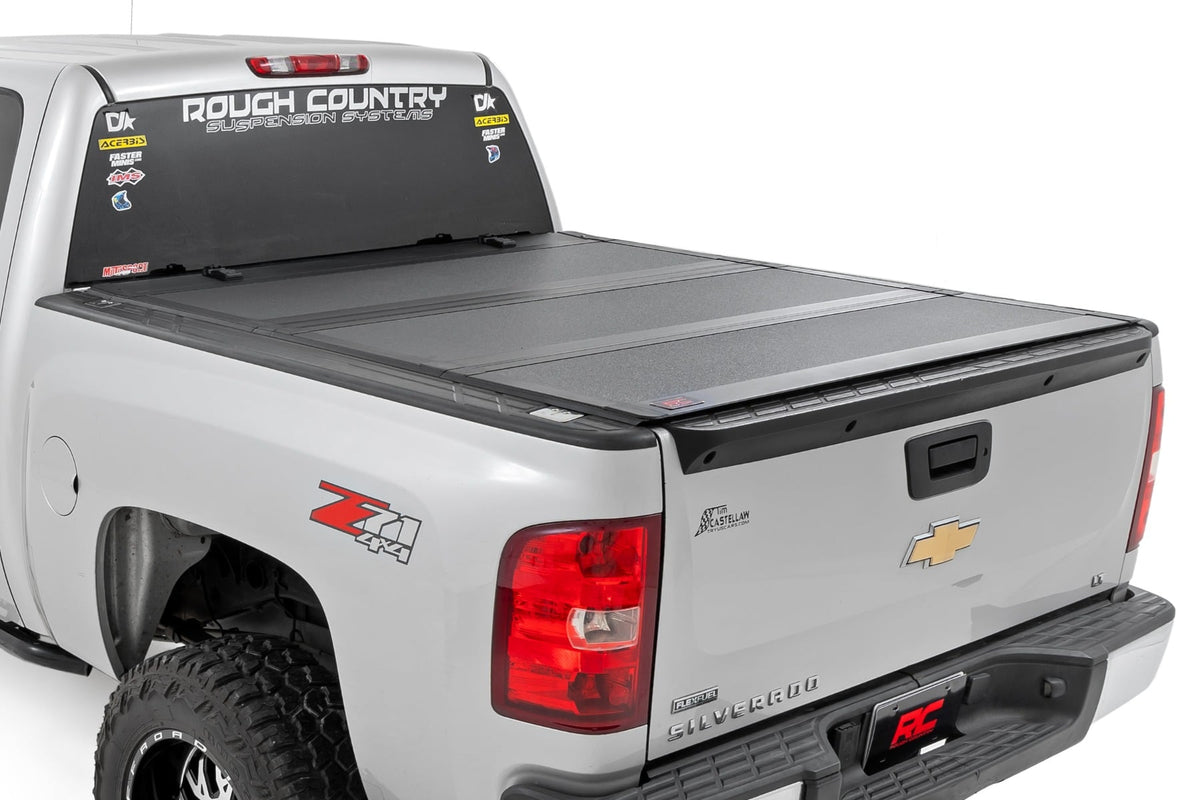RC Hard Tri-Fold Flip Up Bed Cover | 5'9" Bed | Chevy/GMC 1500 (07-13) (manufacturer page)