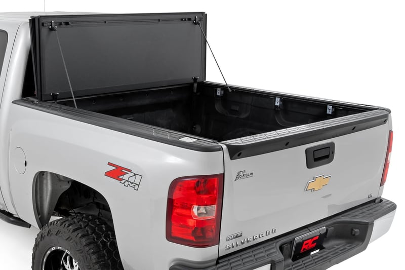 RC Hard Tri-Fold Flip Up Bed Cover | 5'9" Bed | Chevy/GMC 1500 (07-13) (manufacturer page)