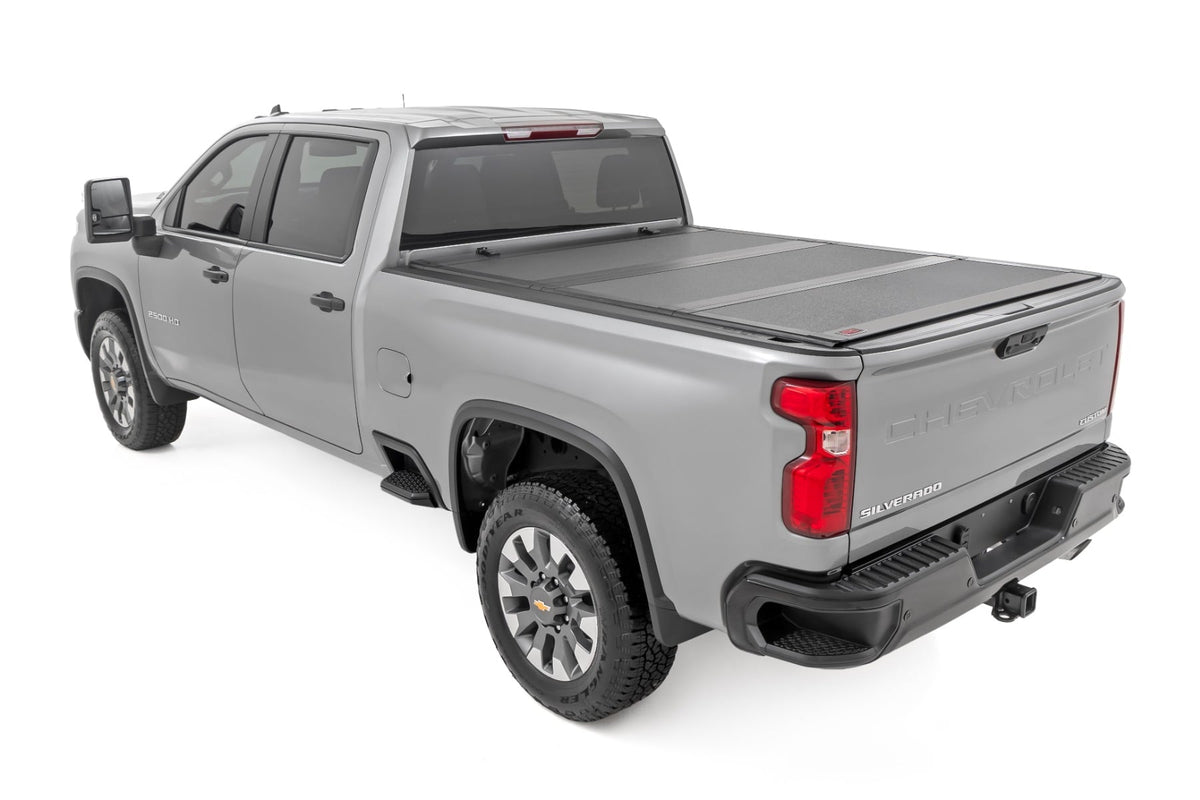 Hard Tri-Fold Flip Up Bed Cover | 6'9" Bed | Chevy/GMC  Silverado/Sierra 2500HD/3500HD (20-26) - Bed Covers (Image 3 of 6)