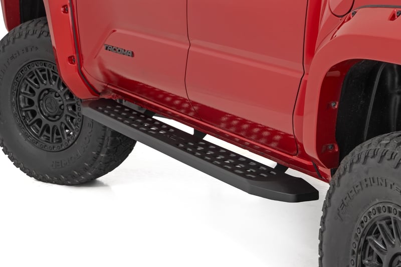 RC RPT2 Running Board | Double Cab | Black | Toyota Tacoma 2WD/4WD (2024-2026) (manufacturer page)