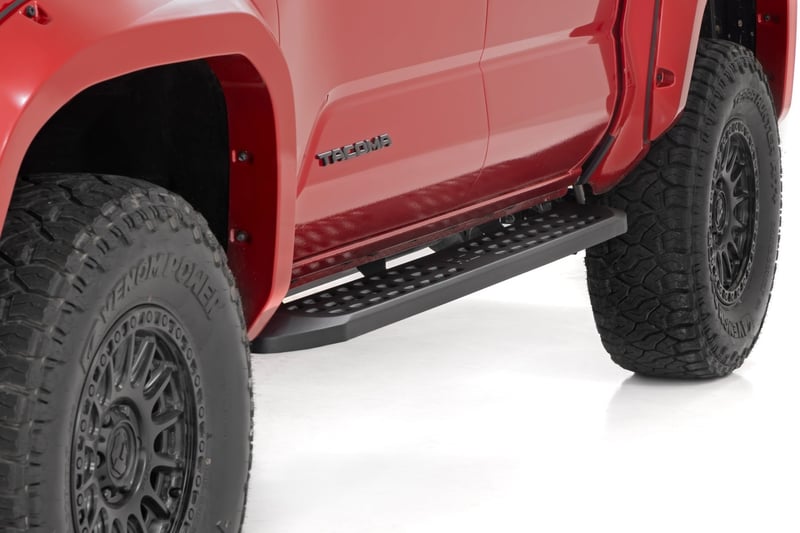 RC RPT2 Running Board | Double Cab | Black | Toyota Tacoma 2WD/4WD (2024-2026) (manufacturer page)