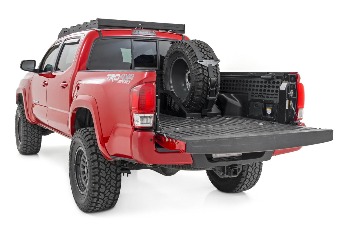Bed Mount Spare Tire Carrier | Universal | Multiple Makes & Models (Chevy/Dodge/Ford/GMC/Ram) - Cargo Management (Image 2 of 6)