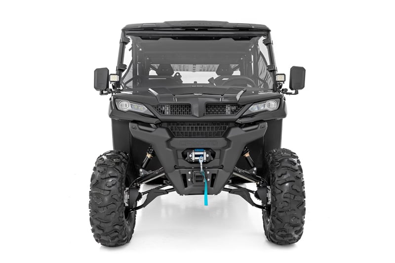 RC LED Light Kit | Cage Mount | 2" Black Pair | Amber DRL | CFMOTO UFORCE 1000 (manufacturer page)