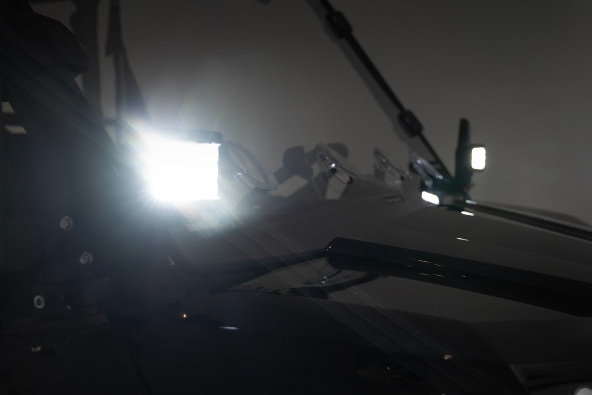 LED Light Kit | Cage Mount | 2" Black Pair | CFMOTO UFORCE 1000 - Lighting & Acc (Image 5 of 6)