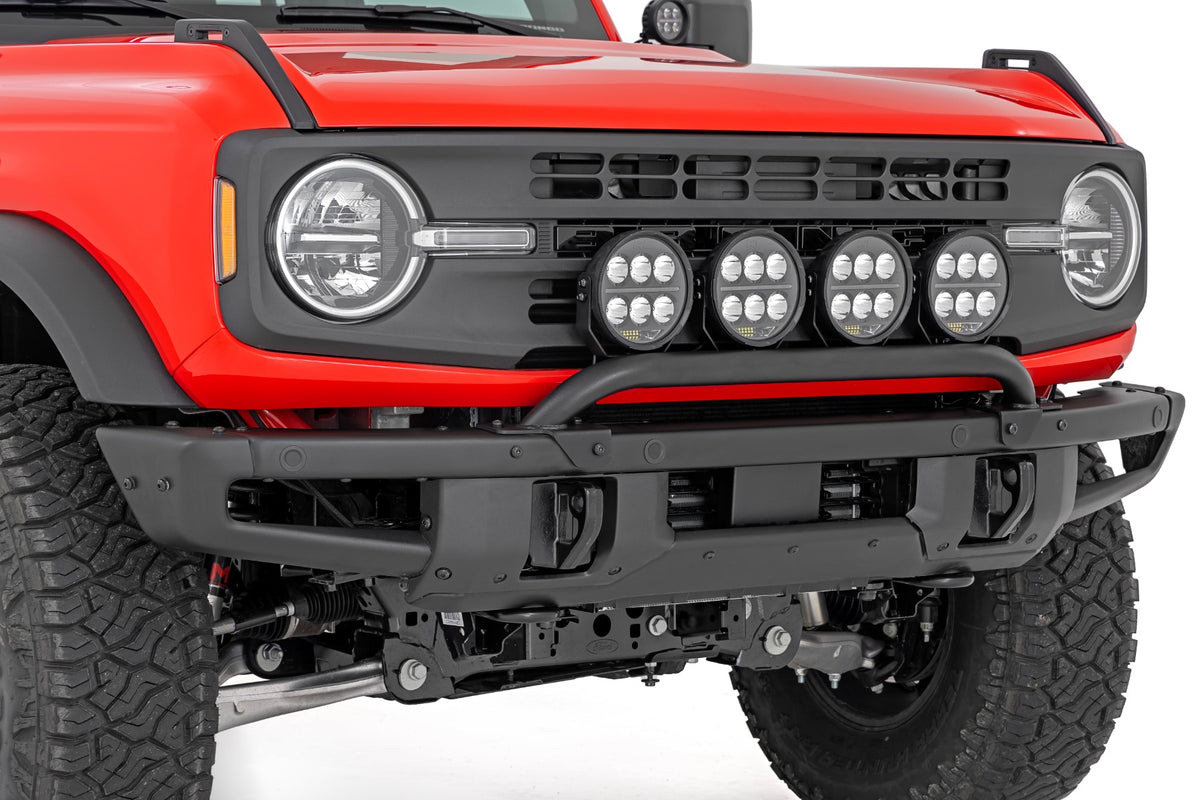 Light Bar Mount | 6.5 Inch Round LED (Quad) | OE Modular Steel | Ford Bronco (21-26) - Bull Bars (Image 1 of 6)