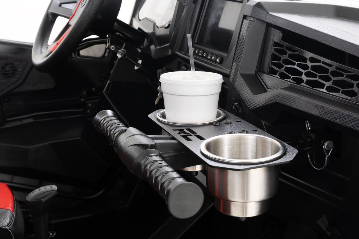 Passenger Grip Handle Dual Cup Holder | Polaris RZR 4 900/RZR S 1000 - Misc 25% (Image 1 of 6)