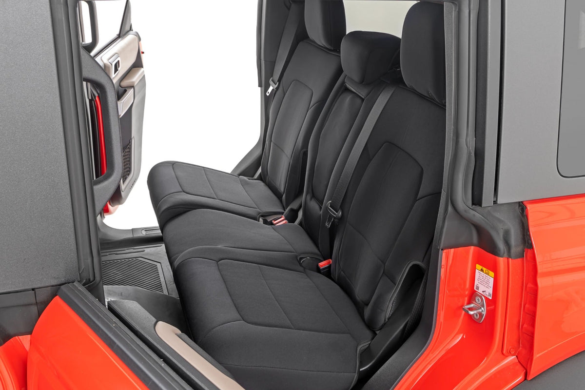 Seat Covers | Bucket Seats |W/Fold Down RR Armrest |FR & RR | 4DR | Ford Bronco (21-26) - Interior & Mats (Image 4 of 5)