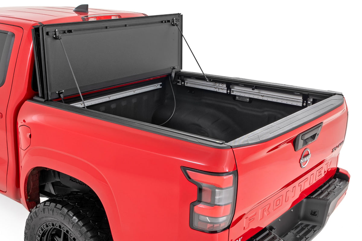 Hard Tri-Fold Flip Up Bed Cover | 5' Bed | Nissan Frontier 2WD/4WD (22-26) - Bed Covers (Image 2 of 6)