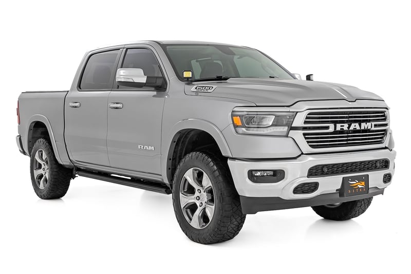 RC LED Light Kit | Ditch Mount | Black Series Round | 3.5 Inch | Amber DRL | Ram 1500 (19-26) (manufacturer page)