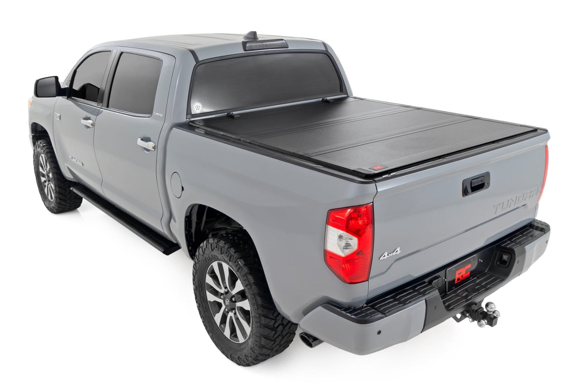 Hard Tri-Fold Flip Up Bed Cover | 5'7" Bed | Toyota Tundra 2WD/4WD (07-21) - Bed Covers (Image 3 of 6)