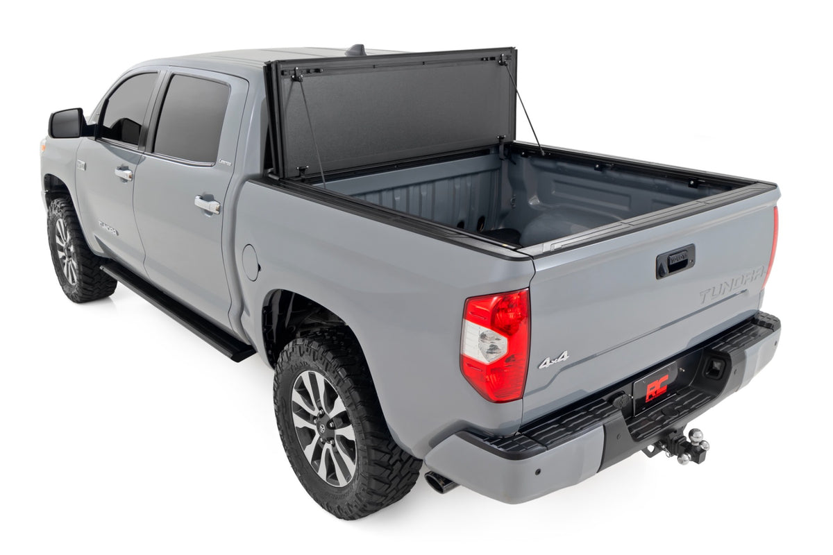 Hard Tri-Fold Flip Up Bed Cover | 5'7" Bed | Toyota Tundra 2WD/4WD (07-21) - Bed Covers (Image 5 of 6)