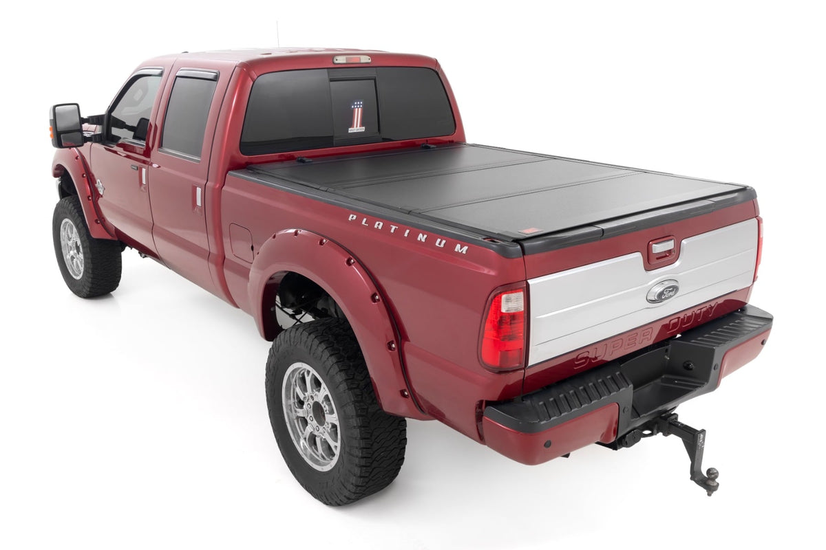 Hard Tri-Fold Flip Up Bed Cover | 6'10" Bed | Ford F-250/F-350 Super Duty (99-16) - Bed Covers (Image 3 of 6)