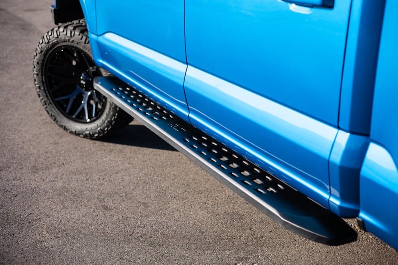 RC RPT2 Running Board | Crew Cab | Black | Ford F-150/Lightning/F-250/F-350/Raptor (15-26) (manufacturer page)