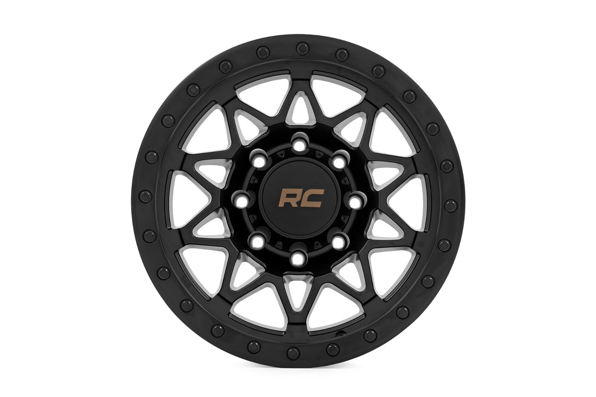 Rough Country 78 Series Wheel | Simulated Beadlock | Black | 18x9 | 8x170 | -12mm - RC Wheels (Image 2 of 6)