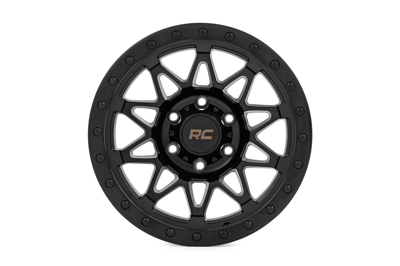 Rough Country 78 Series Wheel | Simulated Beadlock | Black | 18x9 | 8x6.5 | -12mm (manufacturer page)