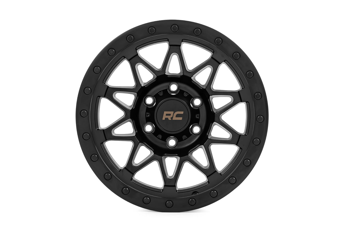 Rough Country 78 Series Wheel | Simulated Beadlock | Black | 18x9 | 5x5 | 0mm - RC Wheels (Image 2 of 6)